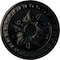 Ekena Millwork Exeter Ceiling Medallion (Fits Canopies up to 3 1/8"), Hand-Painted Black Pearl, 17 3/4"OD x 1 1/8"P CM17EXBPS - alternate 1